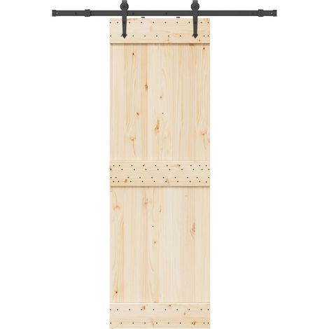 Schiebetürbeschlag-Set 152,5 cm Stahl Schwarz