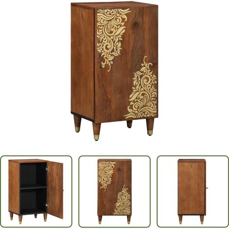 vidaXL Buffet marron - Buffet avec porte Marron 40 x 33 x 75 cm Bois de mangue massif (1/5)