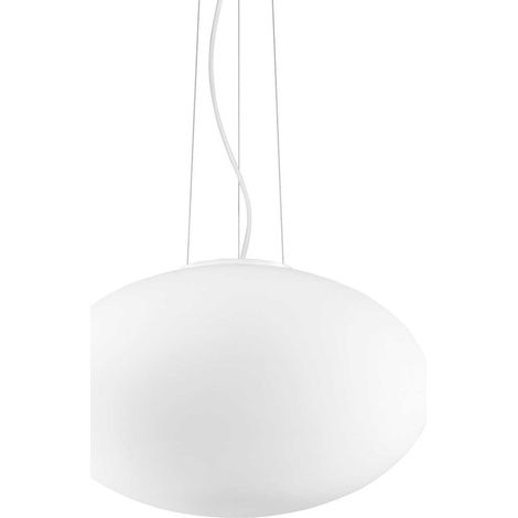 Sospensione Moderna Candy Vetro Bianco 1 Luce E27 D40Cm
