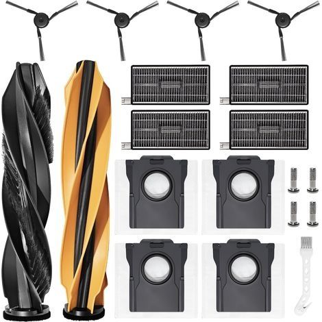 Pièces Rechange pour Aqua10 Ultra Track Complete / Aqua10 Ultra Roller Complete aspirateur Accessoires,2 brosse principale,4 Filtre de rechange,4 sacs à poussière,4 brosses latérales (1/5)