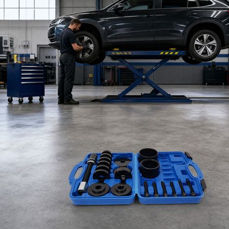 Set d'Extraction de Roulement 21 Pièces, Extracteur de Roulement de Roue Avant, Idéal pour Atelier Auto, Facile à Utiliser (1/5)