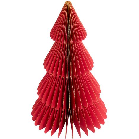 Albero di carta shapu h30 rosso - Feeric lights & christmas (1/4)