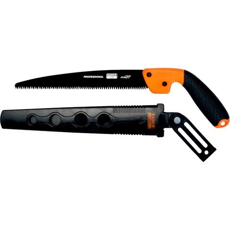 Scie arboricole avec manche bi-matière + étui - BAHCO 4128-JT-H