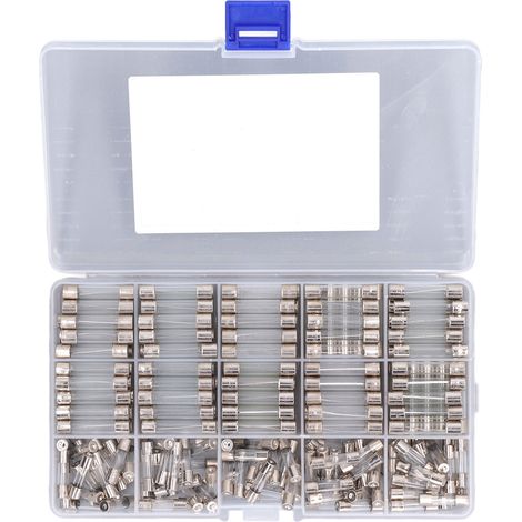 Kit de 250 fusibles en verre 250V, ampérage 1A à 20A, lot de 250 pièces pour protection électrique. (1/5)