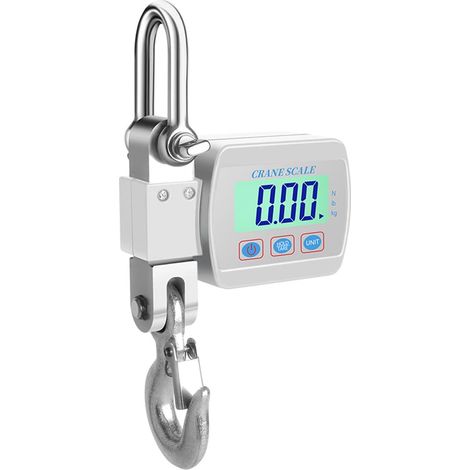 Digital LCD display crane scale 0.05-500kg, heavy-duty portable industrial electronic hook crane with unit change function (1/5)
