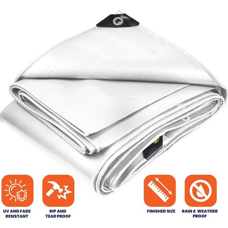 (2x1m, doppelt silber)Sicherheit Hochfeste Outdoor-Schutzplane, Abdeckplane, wasserdichte Plane – Schutzplane mit Ösen (1/4)