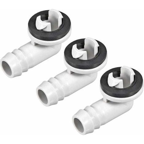 Winkelverbinder für Ablaufschlauch der Klimaanlage – 15 mm – Teile für Mini-Split-Geräte und Fenster-Klimaanlagen – 3 Stück (1/4)