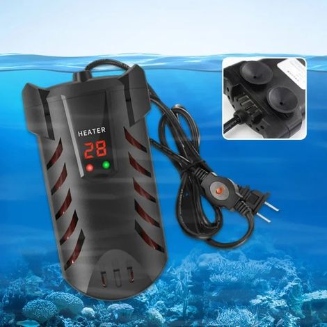 Thermostat Chauffant pour Aquarium & Tortues - Chauffe-Eau Immergible à Affichage Digital - Régulateur de Température Constant - Chauffage Précis pour Terrarium (1/5)