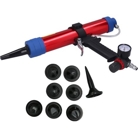 Pistolet à colle pneumatique pour verre 300 mm (11,8 pouces), 46 bars, alliage d'aluminium, applicateur de calfeutrage à faible effort (type européen) (1/5)