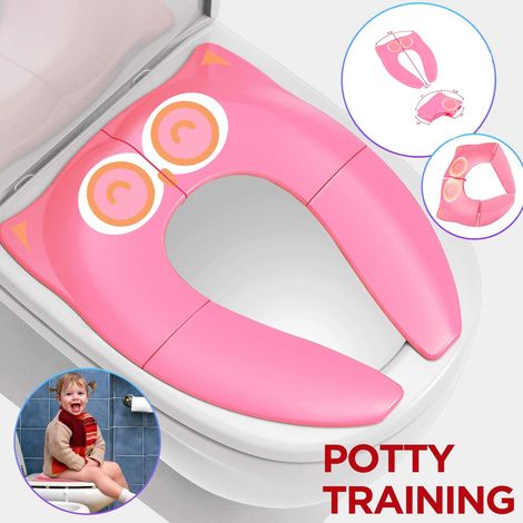 Tapis de toilette pliables, larges et antidérapants en silicone, réutilisables et portables, avec sac de transport pour bébés, jeunes enfants et enfants. (1/5)