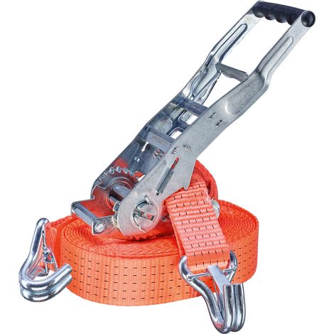 Gr .8 Meter RATSCHEN-ZURRGURT, 2-TEILIG MIT SPITZHAKEN+SICHERUNGSFEDER CARGO LA (1/2)