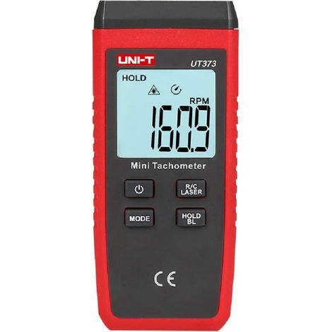 Tacómetro digital unit UT373 mide velocidad hasta 9999 revoluciones (1/2)