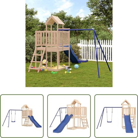 vidaXL Spielplatz für Kinder -  Spielturm Massivholz Kiefer (1/5)