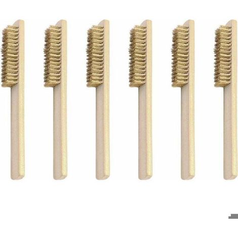 Brosse métallique - OKZ - Lot de 6 - Laiton - Antirouille - 200 mm (1/4)