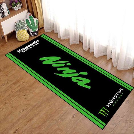Tapis long en velours cristal, tapis de sol décoratif pour moto, résistant aux taches, à l'usure et facile à nettoyer, tapis de chevet - 60 x 180 cm [Dos en velours cristal à pois]