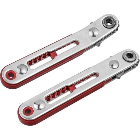 2Pcs Mini Ratchet Wrenches, 1/4 Inch Reversible Ratchet Screwdriver Screwdriver Ratchet Wrench Screwdriver Torque Reversible Ratchet Offset Screwdriver - Flat Head & Elbow Head (1/5)