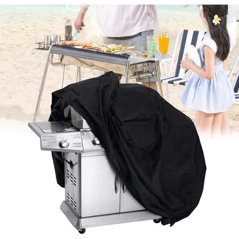 Housse de Protection imperméable pour Barbecue 80 x 66 x 100 cm Noir (1/4)