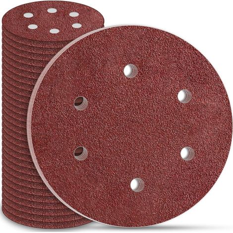 Schleifpapier 225mm Klett P40 30 Stück für Trockenbauschleifer mit 6 Loch Absaugung (1/5)