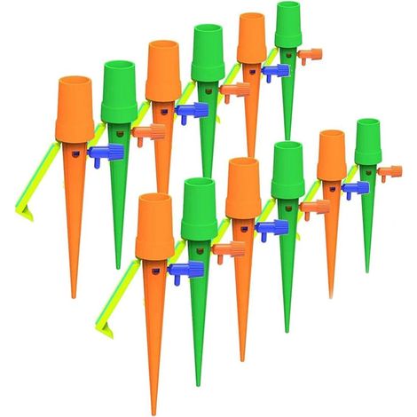 12PCS Picots d'arrosage automatique, système de contrôle à libération lente, pour bouteilles en plastique, jardins intérieurs et extérieurs(Troisième trimestre : août) (1/5)