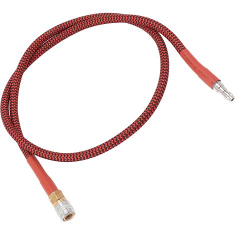 Tuyau de remplissage de CO2 de 91 cm (36 pouces) à basse pression, joint étanche, gaine rouge et noire pour bouteille de CO2. (1/5)