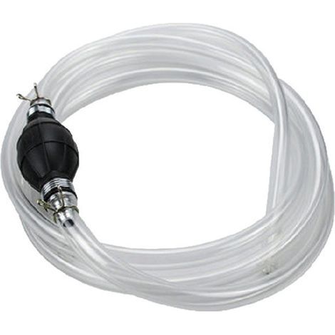 Pompe à siphon manuelle unidirectionnelle – Tuyau d'extension transparent – Conception à poire – Outil pour le transfert d'essence et de diesel – Pompe polyvalente pour le transfert d'huile et le chan (1/5)
