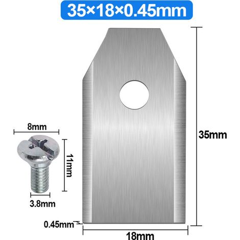 BEBUSINGOTO （35180.45mm，Argent), 1pcs Lame de Tondeuse Robot, Lame de Rechange Universelle pour Tondeuse Automatique, Accessoires de Désherbage pour Tondeu