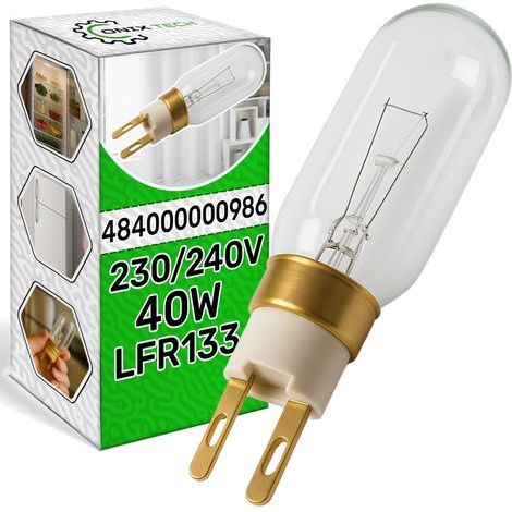 1 Ampoule Réfrigérateur LFR133 40W, Base T-Click, Verre Transparent, Pour Whirlpool Indesit (1/5)