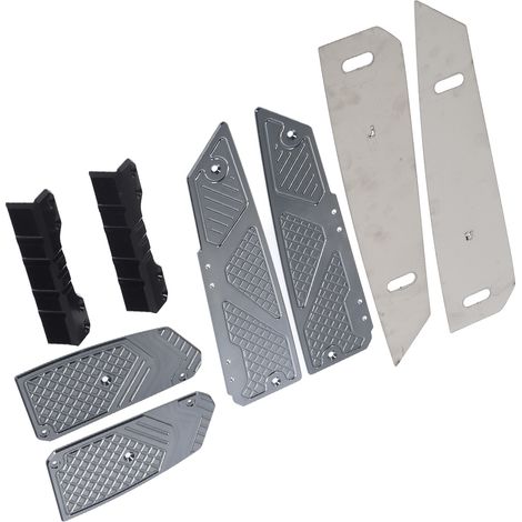 Hochfeste CNC-gefräste Aluminium-Motorradfußrasten, Ersatzfußrastenpedale für Forza 300 350 NSS 350, Titanfarbe, robust und langlebig. (1/5)