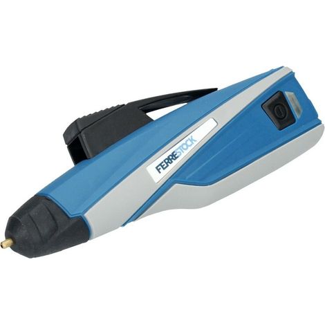 Pistolet à colle ferrestock 10 W bleu 3 pièces (1/3)