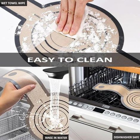 2 Pièces élingue à pain ovale et ronde en silicone pour cocotte, tapis de cuisson anti-adhésif en silicone avec FEUILLE DE CUISSON (1/5)
