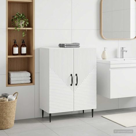 vidaXL Mobiletto da Bagno HAARLEM Bianco 59,5 x 31 x 80 cm
