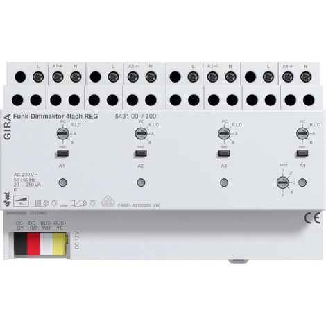 Gira Funk Dimmaktor 4f REG Gira eNet [543100], 5431 00