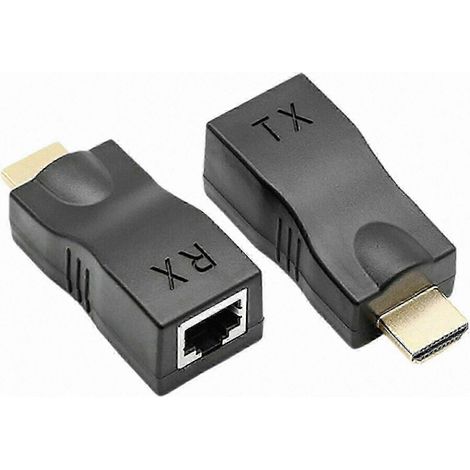 Extendeur HDMI 4K vers RJ45, compatible avec les adaptateurs Ethernet Cat 5e/6 (1/4)
