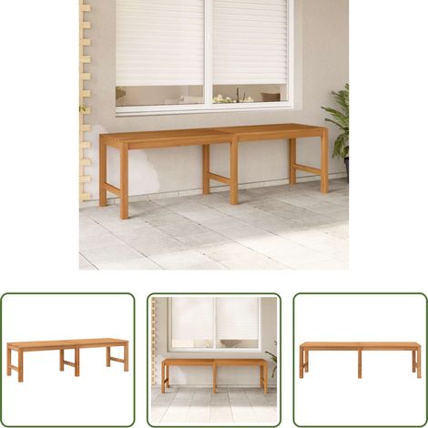 vidaXL Holzbank - Gartenbank 150 cm Massivholz Teak (1/5)