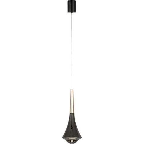 lumière avec focalisé 7w led piste projecteur rétractable ascenseur moderne noir perle suspensions hauteur réglable accent downlight 3000k linéaire pour salles à manger plafond en pente (1/4)