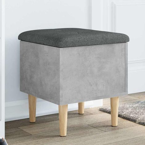 Storage Bench Concrete Grey 42x42x46 cm Engineered Wood vidaXL (1/5)