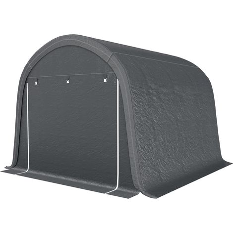 Outsunny – Tenda garage 300x300x235 cm con 2 ingressi a zip – Telaio in acciaio zincato – Copertura in PE rinforzato – Resistente al vento e maltempo (1/5)
