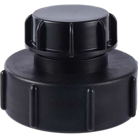 TIVCROXS - Adaptateur IBC S100×8 avec réduction vers S60×6 – Filetage grossier – Compatible cuve et conteneur IBC – Avec bouchon inclus