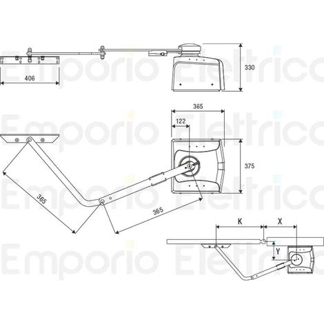 beninca motoréducteur irréversible 230v pour portails battants du.350fx (1/3)