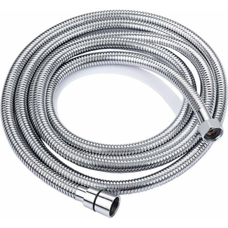 Flexible de Douche 3m en Acier Inoxydable Anti Torsion pour Salle de Bains , Tuyau de Douche Raccord Standard G 1/2 Universel