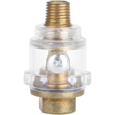 1 Lubrificateur d'huile pour outil pneumatique, filetage BSP 1/4 pouce, corps en alliage de zinc, couvercle transparent, installation en ligne (1/5)