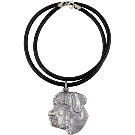 Collier Great Dane II - pendentif en argent plaqué pour les amoureux des chiens, bijou unique signé Art-Dog (1/5)