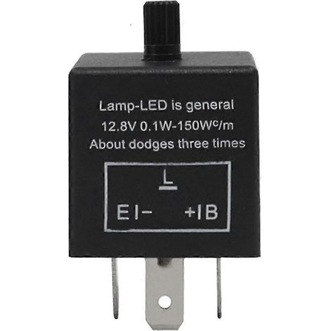 Relais de clignotant LED universel 12V 3 broches CF14 pour moto, relais de clignotant pour voiture, interrupteur pour moto, compatible avec les motos. (1/5)