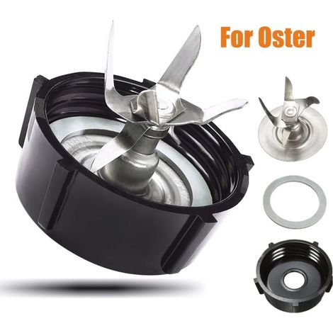 Accessoires OSTER compatibles : porte-lame, lame de mixeur 6 pages, joint d’étanchéité, base en bakélite, couvercle à cinq griffes