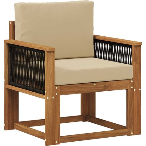 Maison Exclusive - Outdoor Mittelsofa Massivholz Akazie Natur