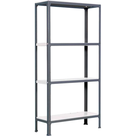 SimonRack Scaffale da Ufficio/Libreria, 1600x800x300 mm, 4 Ripiani, 150 kg per Ripiano, Metallo Stile Industriale, Antracite – Simon Home