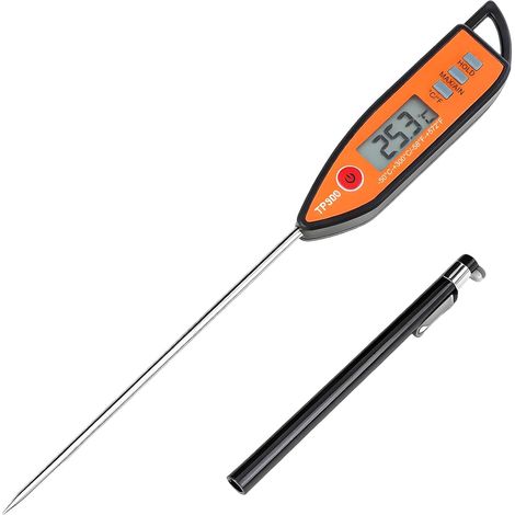 Thermomètre 127mm sonde LCD pour barbecue, pâtisserie, cuisine conception pratique et utilisation polyvalente pour les besoins quotidiens. (1/5)