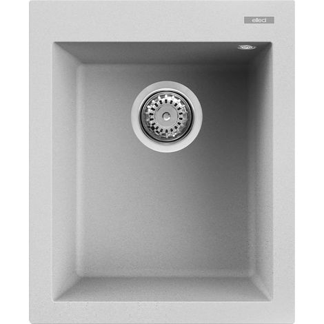 Lavello Elleci Incasso 1 vasca 41x50 Quadra 100 Metaltek Grigio Aluminium LMQ10079 (1/3)