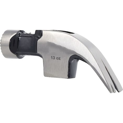 Marteau à griffes à tête ronde à double fourche, 370 g, coudé, outil de bricolage (1/5)