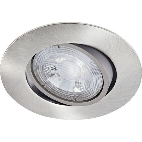 Spot encastrable LED 5,5 W – 520 lm – 4000 K – Orientable – Nickel – Classe énergétique A+ (1/5)